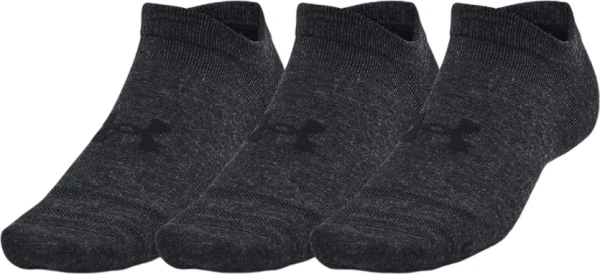 Носки Under Armour ESSENTIAL NO SHOW 3PK черные (3 пары) 1382623-001