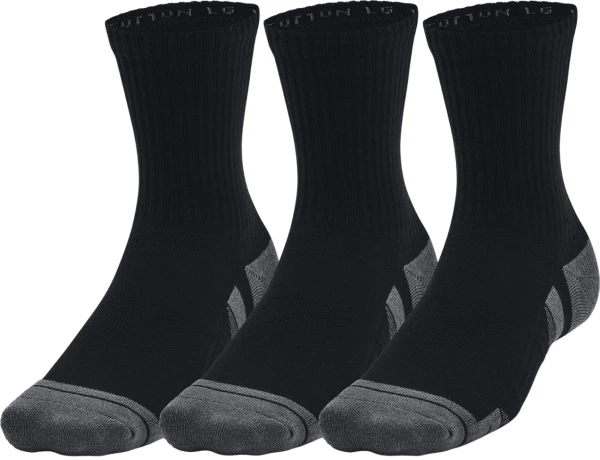 Шкарпетки Under Armour PERFORMANCE COTTON 3P MID чорно-темно-сірі (3 пари) 1379530-001