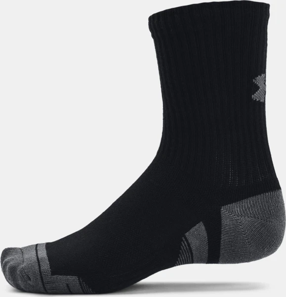 Шкарпетки Under Armour PERFORMANCE COTTON 3P MID чорно-темно-сірі (3 пари) 1379530-001