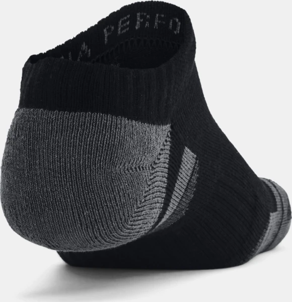 Носки Under Armour PERFORMANCE COTTON 3PK NS черно-темно-серые (3 пары) 1379526-001