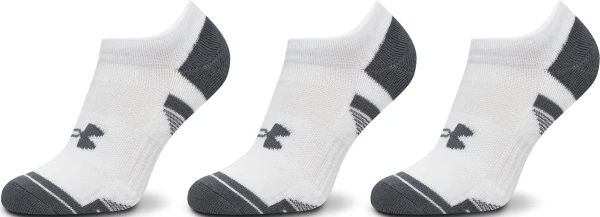 Носки Under Armour PERFORMANCE TECH 3PK NS бело-темно-серые (3 пары) 1379503-100