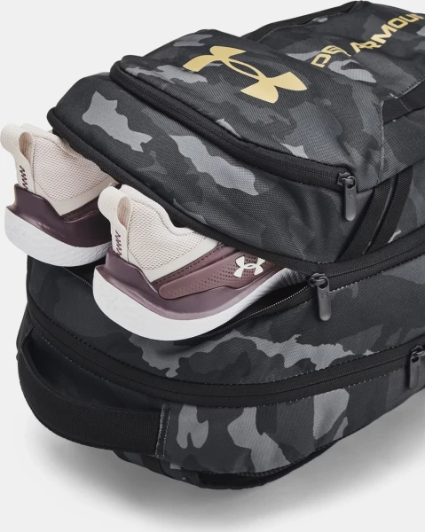 Рюкзак Under Armour HUSTLE 6.0 BACKPACK чорно-сірий камуфляж 1384672-001