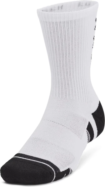 Носки Under Armour PERFORMANCE TECH 3PK CREW SOCKS белые (3 пары) 1379515-101