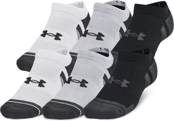 Шкарпетки Under Armour PERFORMANCE TECH 6PK NO SHOW SOCKS білі, сірі, чорні (6 пар) 1386243-011