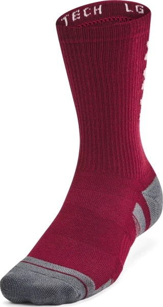 Носки Under Armour PERFORMANCE TECH 3PK CREW SOCKS черные, бордовые, оранжевые (3 пары) 1379515-625