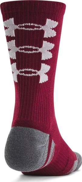 Носки Under Armour PERFORMANCE TECH 3PK CREW SOCKS черные, бордовые, оранжевые (3 пары) 1379515-625