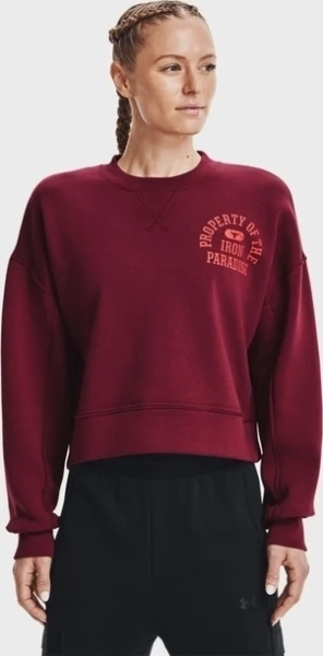 Свитшот женский Under Armour PROJECT ROCK FLEECE бордовый 1370546-626