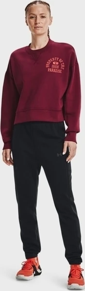 Свитшот женский Under Armour PROJECT ROCK FLEECE бордовый 1370546-626