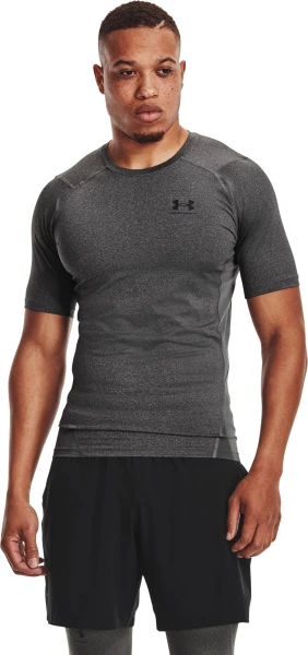 Футболка компрессионная Under Armour HEATGEAR SHORT SLEEVE серая 1361518-090