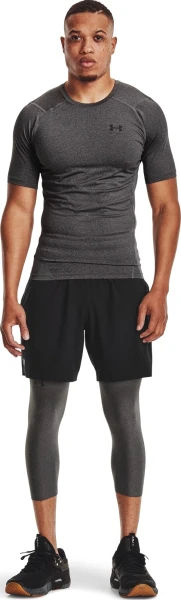 Футболка компрессионная Under Armour HEATGEAR SHORT SLEEVE серая 1361518-090