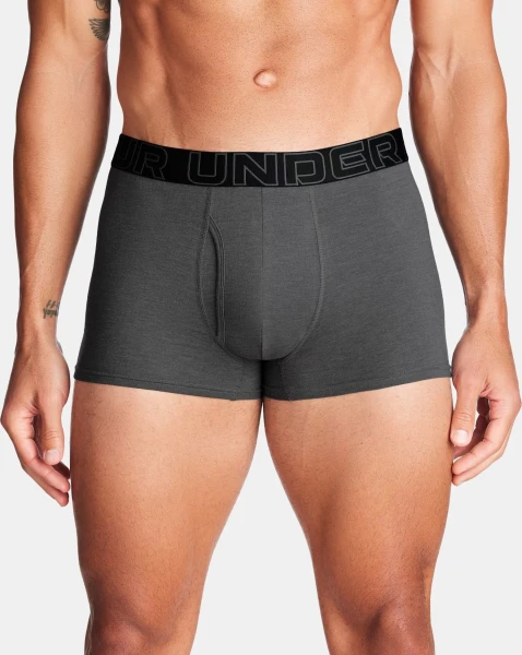 Труси (боксерки) Under Armour PERFORMANCE COTTON 3IN 3-PACK BOXERJOCK сірі, червоні, чорні (3 пари) 1383891-025