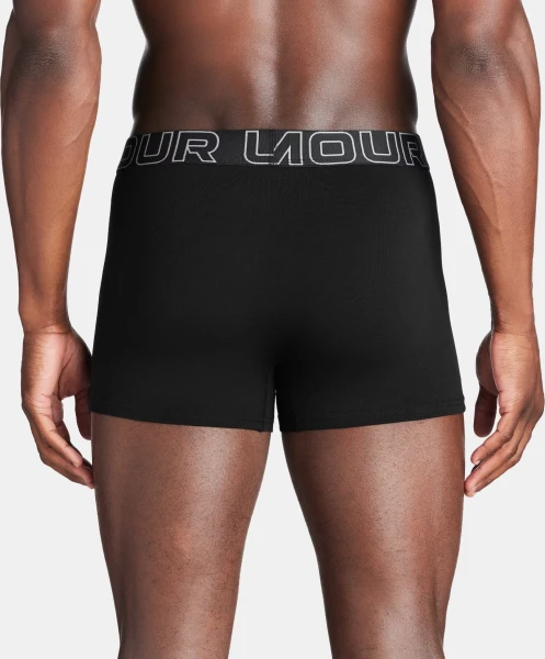 Трусы (боксерки) Under Armour PERFORMANCE COTTON 3IN 3-PACK BOXERJOCK черные (3 пары) 1383891-001
