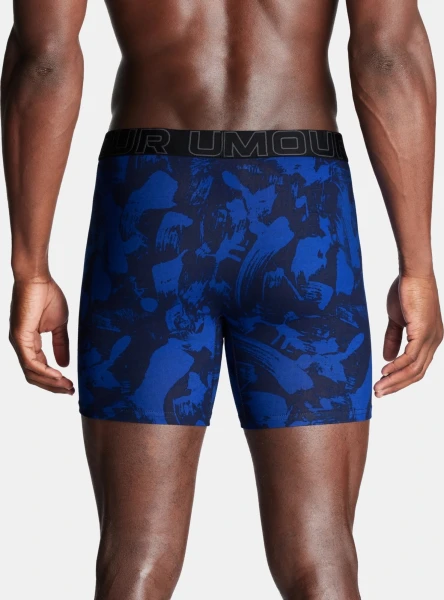 Трусы (боксерки) Under Armour PERFORMANCE COTTON 6IN 3-PACK PRINTED BOXERJOCK темно-сине-синие, серые, темно-синие (3 пары) 1383890-400