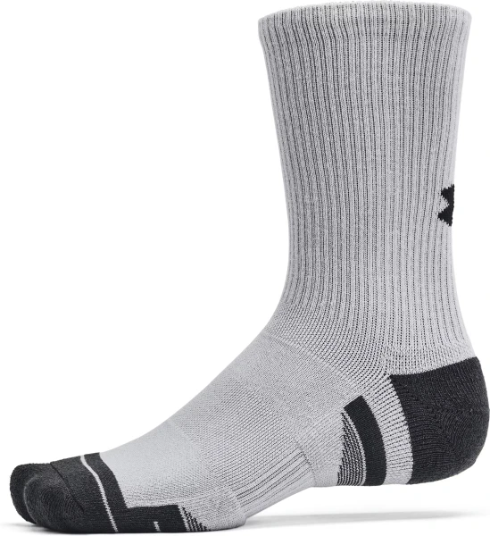 Шкарпетки Under Armour PERFORMANCE TECH 6-PACK CREW SOCKS білі, сірі, чорні (6 пар) 1386242-011