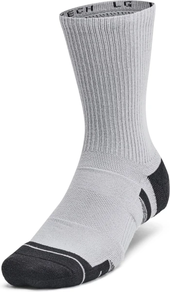 Шкарпетки Under Armour PERFORMANCE TECH 6-PACK CREW SOCKS білі, сірі, чорні (6 пар) 1386242-011