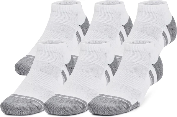 Шкарпетки Under Armour PERFORMANCE TECH 6-PACK LOW SOCKS біло-сірі (6 пар) 1386244-100
