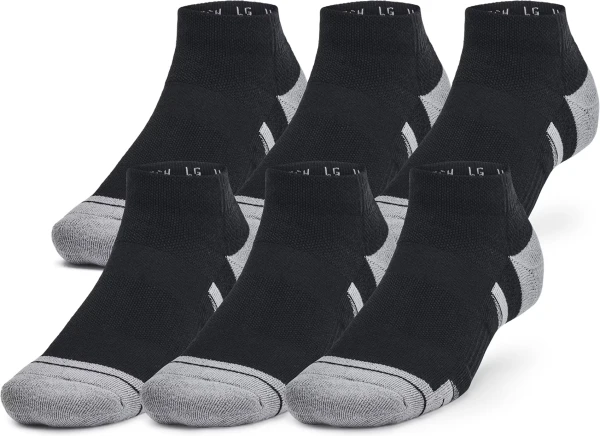 Шкарпетки Under Armour PERFORMANCE TECH 6-PACK LOW SOCKS чорно-сірі (6 пар) 1386244-001