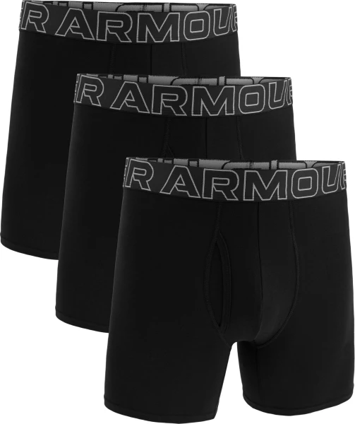Трусы (боксерки) Under Armour PERFORMANCE COTTON 6IN 3-PACK BOXERJOCK черные (3 пары) 1383889-001