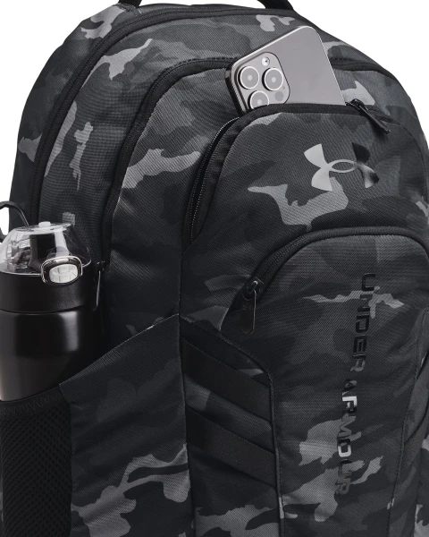 Рюкзак Under Armour HUSTLE 6.0 PRO BACKPACK чорно-сірий камуфляж 1384671-002