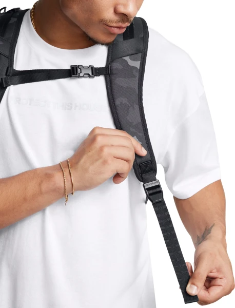 Рюкзак Under Armour HUSTLE 6.0 PRO BACKPACK чорно-сірий камуфляж 1384671-002