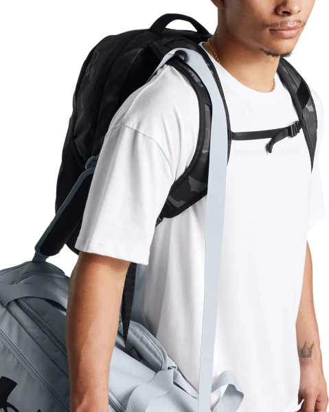 Рюкзак Under Armour HUSTLE 6.0 PRO BACKPACK чорно-сірий камуфляж 1384671-002