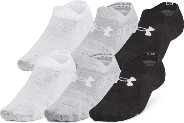 Шкарпетки Under Armour UNISEX ESSENTIAL ULTRA 6PK LOW SOCKS чорні, сірі, білі (6 пар) 1386240-002