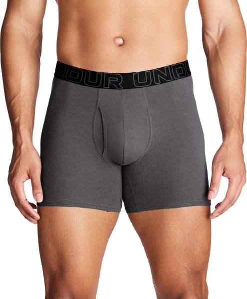 Труси (боксерки) Under Armour PERFORMANCE COTTON 6IN 3-PACK BOXERJOCK сірі, чорні, червоні (3 пари) 1383889-025