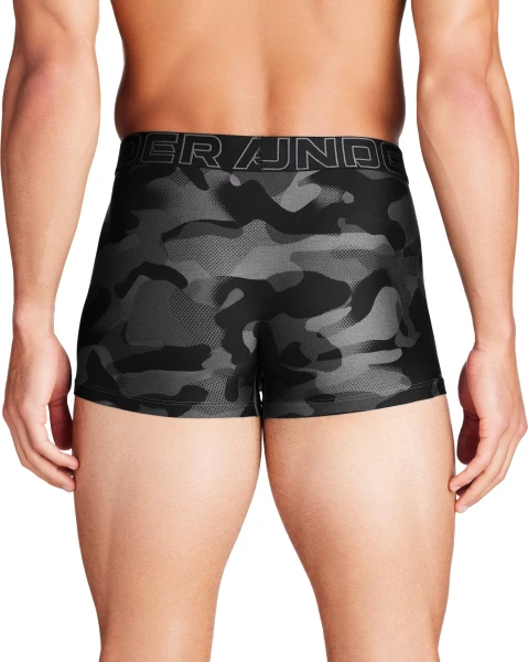 Труси (боксерки) Under Armour PERFORMANCE TECH PRINTED 3IN BOXERJOCK сірі, чорні, камуфляжні (3 пари) 1383883-001
