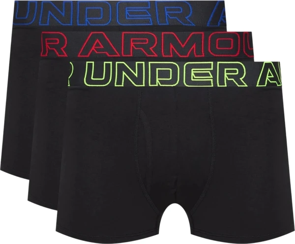 Труси (боксерки) Under Armour PERFORMANCE COTTON 3IN 3-PACK BOXERJOCK чорні (3 штуки) 1383891-004