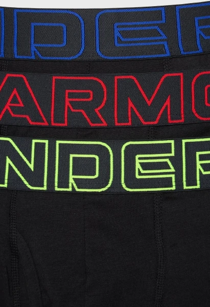 Труси (боксерки) Under Armour PERFORMANCE COTTON 3IN 3-PACK BOXERJOCK чорні (3 штуки) 1383891-004