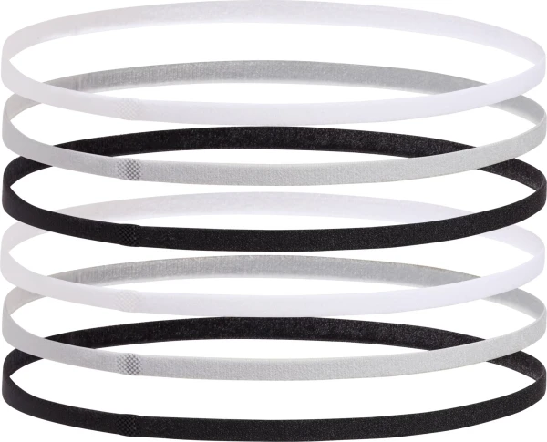 Пов'язки на голову Under Armour MINI ELASTIC 6-PACK HEADBANDS білі, сірі, чорні (6 штук) 1389932-001