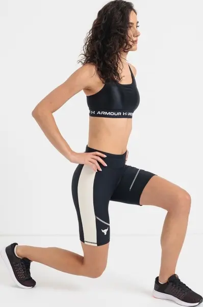 Велосипедки жіночі Under Armour PROJECT ROCK HEATGEAR чорно-сірі 1366005-001