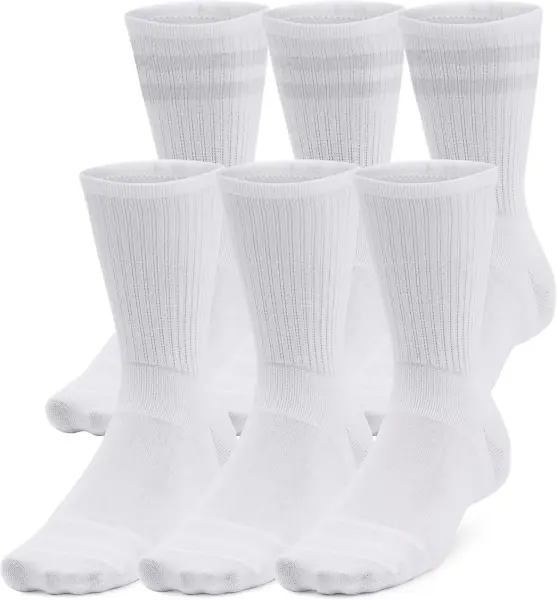Шкарпетки Under Armour ESSENTIAL 6PK CREW білі (6 пар) 1387058-100