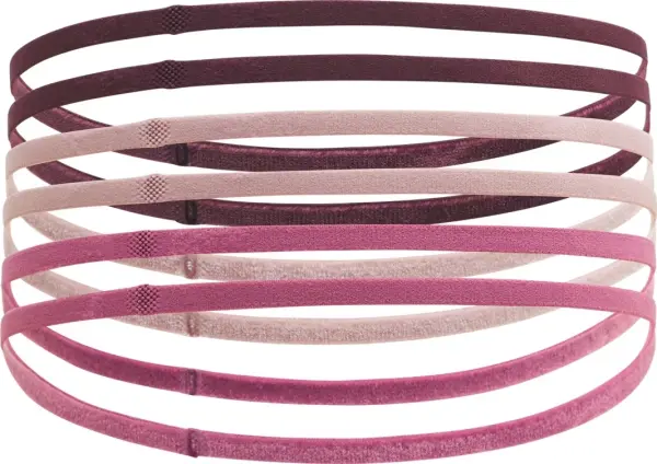 Пов'язки на голову Under Armour MINI ELASTIC 6-PACK HEADBANDS світло-рожеві, рожеві, бордові (6 штук) 1389932-602