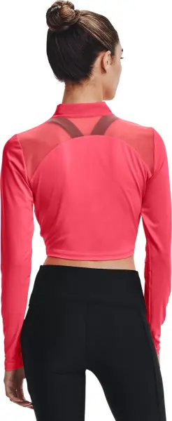 Лонгслив женский Under Armour HEATGEAR® CROP MOCK NECK TOP коралловый 1365760-819