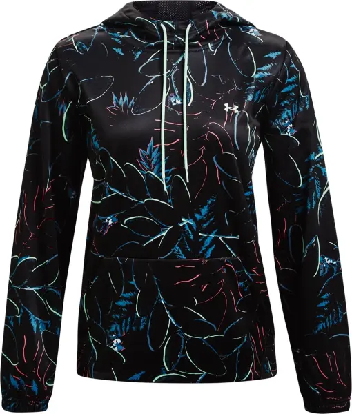 Худи женское Under Armour ARMOUR FLEECE PRINTED черно-сине-красно-белое 1367705-001