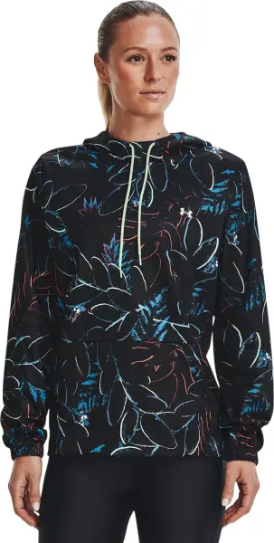 Худи женское Under Armour ARMOUR FLEECE PRINTED черно-сине-красно-белое 1367705-001