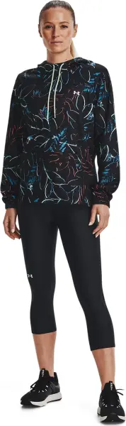 Худи женское Under Armour ARMOUR FLEECE PRINTED черно-сине-красно-белое 1367705-001