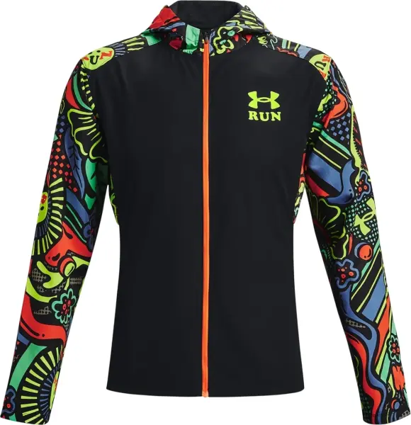 Ветровка Under Armour KEEP RUN WEIRD черно-оранжево-желто-синяя 1365667-001