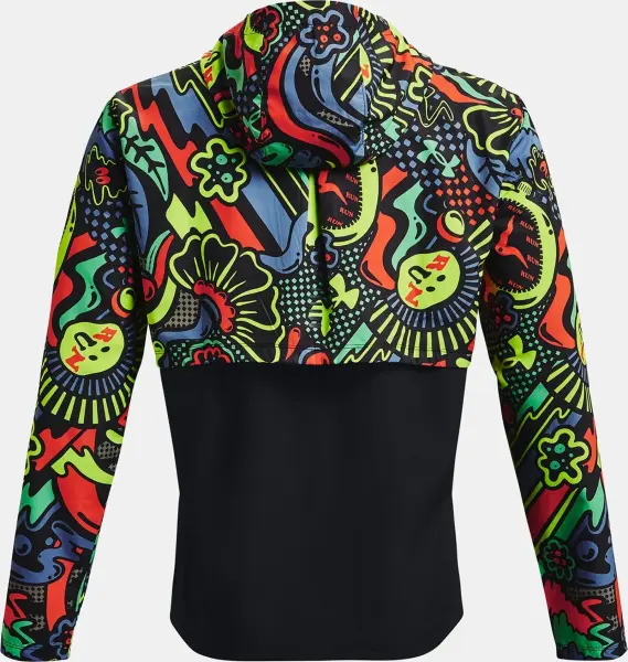 Ветровка Under Armour KEEP RUN WEIRD черно-оранжево-желто-синяя 1365667-001