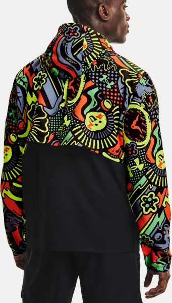 Ветровка Under Armour KEEP RUN WEIRD черно-оранжево-желто-синяя 1365667-001