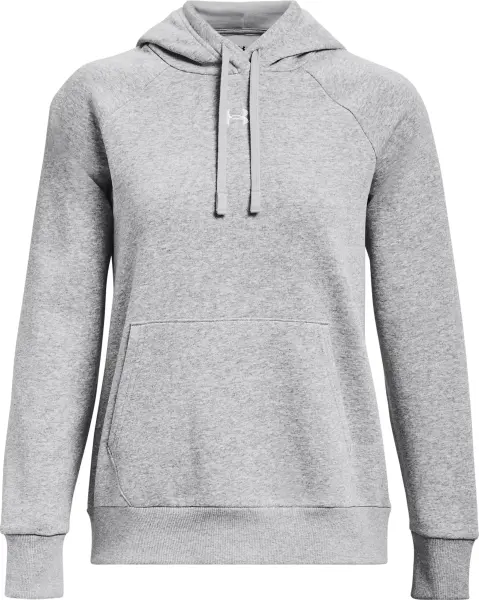Худи женское Under Armour RIVAL FLEECE серое 1379500-013