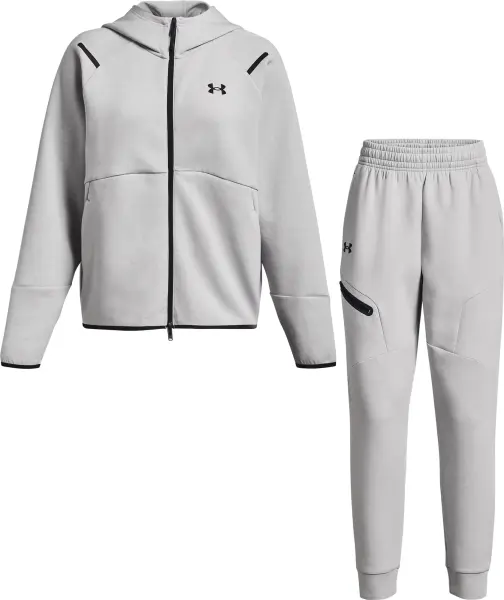 Спортивний костюм жіночий Under Armour UNSTOPPABLE FLEECE сірий 1379842-011&1379846-011