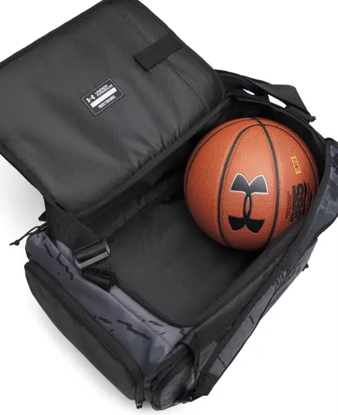 Сумка-рюкзак Under Armour CONTAIN DUO SMALL BACKPACK DUFFLE черно-темно-серая 1381920-003