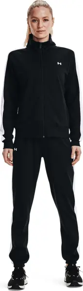 Спортивный костюм женский Under Armour TRICOT черно-белый 1365147-001