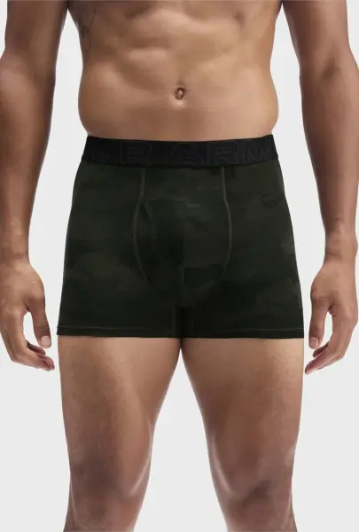 Трусы (боксерки) Under Armour PERFORMANCE COTTON 3IN 3-PACK PRINTED BOXERJOCK черные, оливковые, хаки (3 штуки) 1383892-392