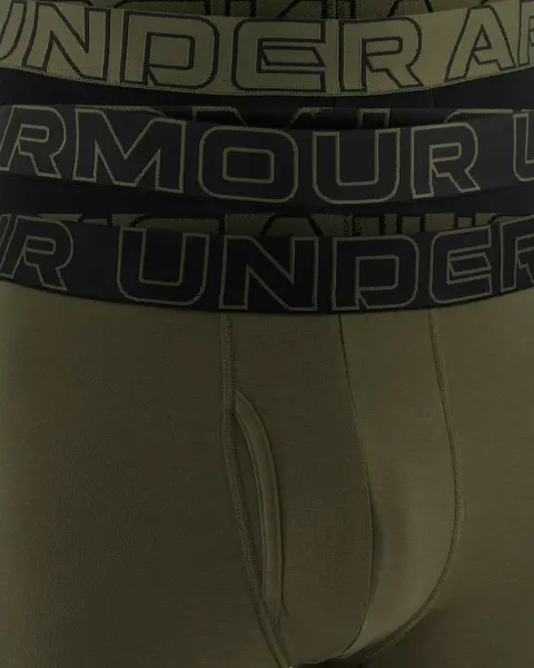Трусы (боксерки) Under Armour PERFORMANCE COTTON 6IN 3-PACK BOXERJOCK черные, хаки (3 штуки) 1383889-005