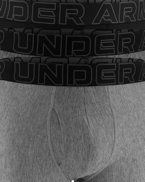Трусы (боксерки) Under Armour PERFORMANCE TECH 6IN 3-PACK BOXERJOCK серые, черные (3 штуки) 1383878-035
