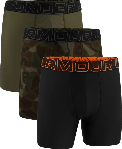 Труси (боксерки) Under Armour PERFORMANCE TECH 6IN 3-PACK BOXERJOCK хакі, чорні (3 штуки) 1383879-392