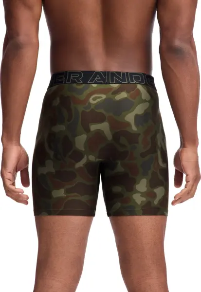 Труси (боксерки) Under Armour PERFORMANCE TECH 6IN 3-PACK BOXERJOCK хакі, чорні (3 штуки) 1383879-392